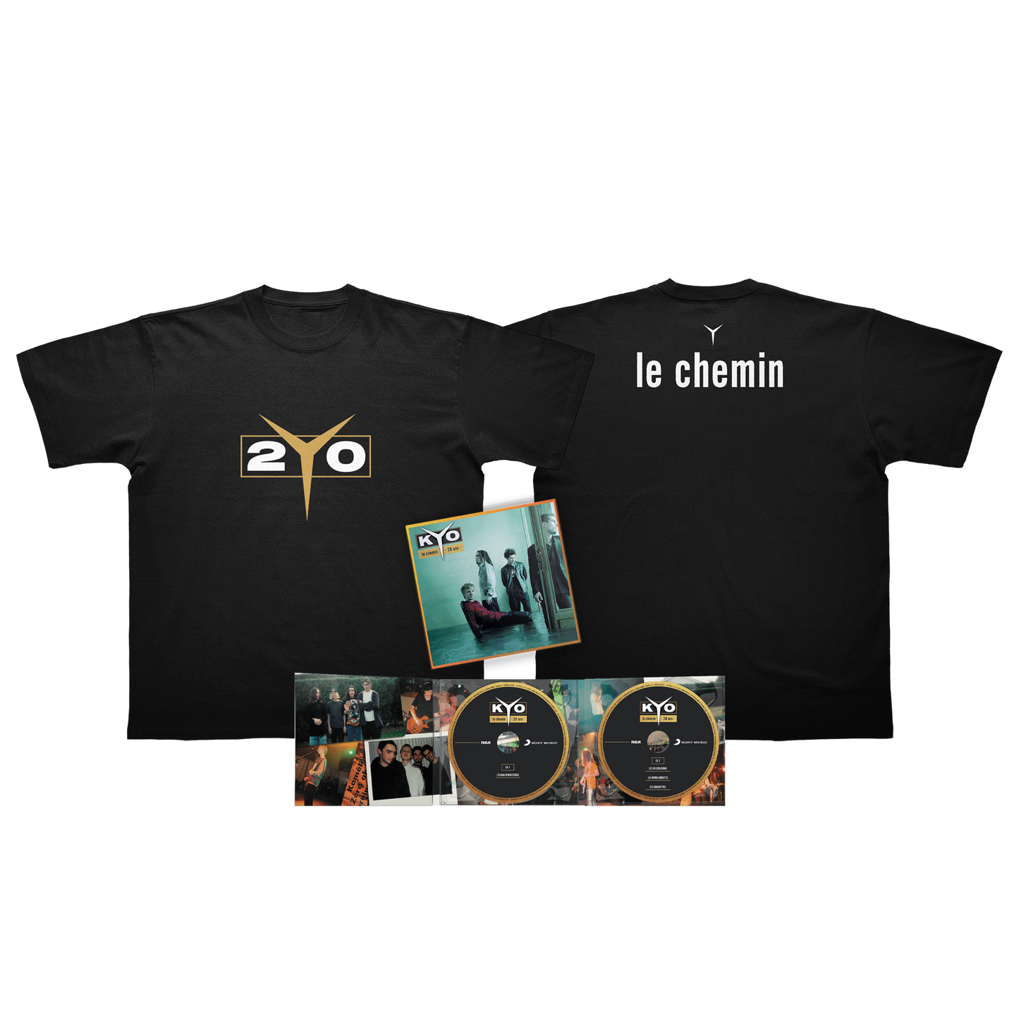 PACK DOUBLE CD "LE CHEMIN - 20 ANS" + T-SHIRT