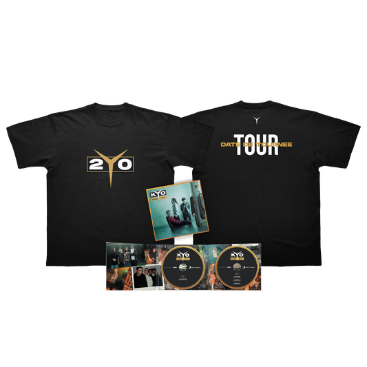 PACK DOUBLE CD "LE CHEMIN - 20 ANS" + T-SHIRT TOUR PERSONNALISABLE AVEC TA DATE DE CONCERT
