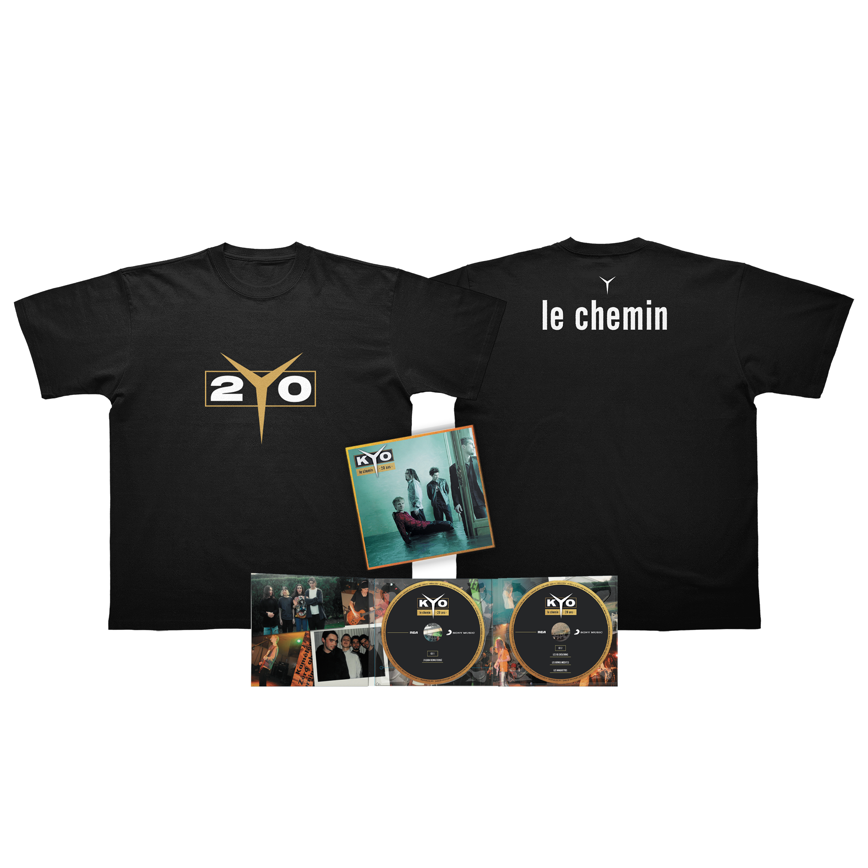 PACK DOUBLE CD "LE CHEMIN - 20 ANS" + T-SHIRT