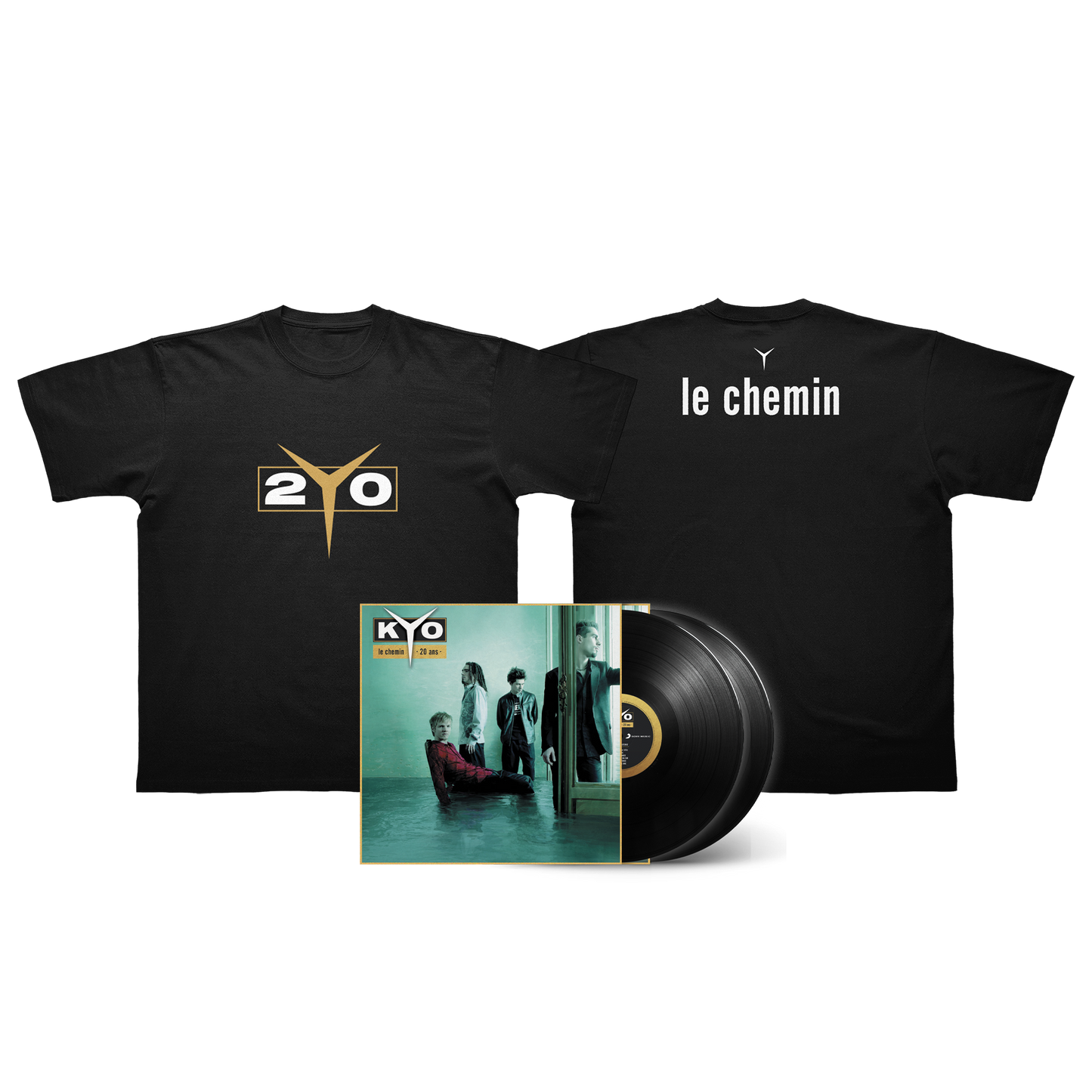 PACK TRIPLE VINYLE "LE CHEMIN - 20 ANS" + T-SHIRT